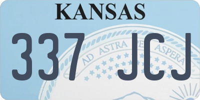 KS license plate 337JCJ