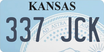KS license plate 337JCK