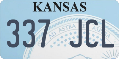 KS license plate 337JCL