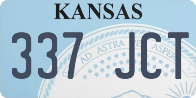 KS license plate 337JCT