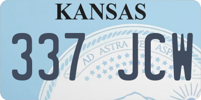 KS license plate 337JCW