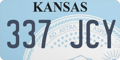 KS license plate 337JCY