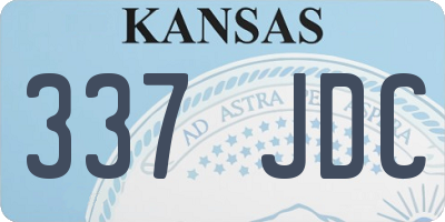 KS license plate 337JDC