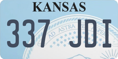 KS license plate 337JDI