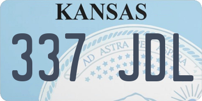 KS license plate 337JDL