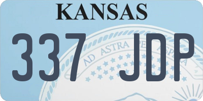 KS license plate 337JDP
