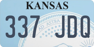 KS license plate 337JDQ
