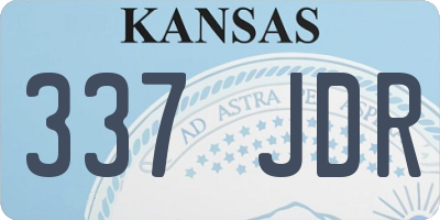 KS license plate 337JDR