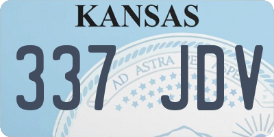 KS license plate 337JDV