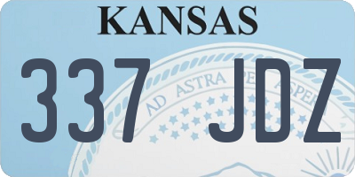 KS license plate 337JDZ