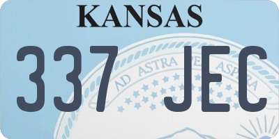 KS license plate 337JEC