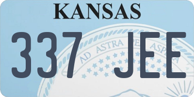 KS license plate 337JEE