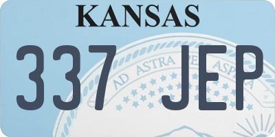 KS license plate 337JEP