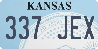 KS license plate 337JEX