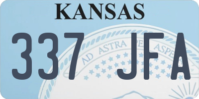 KS license plate 337JFA