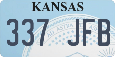 KS license plate 337JFB