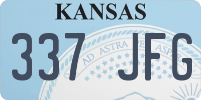KS license plate 337JFG