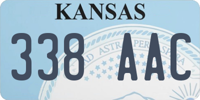 KS license plate 338AAC