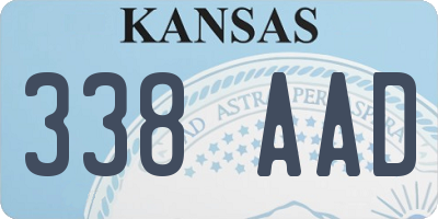 KS license plate 338AAD