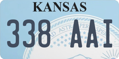 KS license plate 338AAI