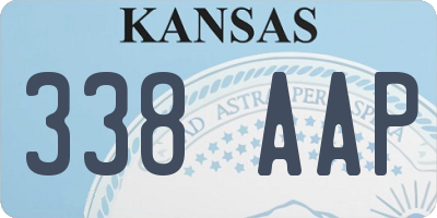 KS license plate 338AAP