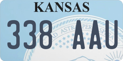 KS license plate 338AAU