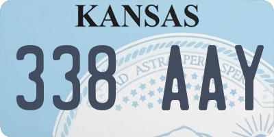 KS license plate 338AAY