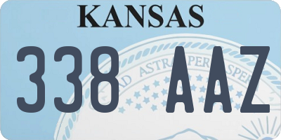 KS license plate 338AAZ
