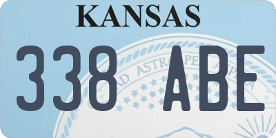 KS license plate 338ABE