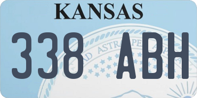 KS license plate 338ABH