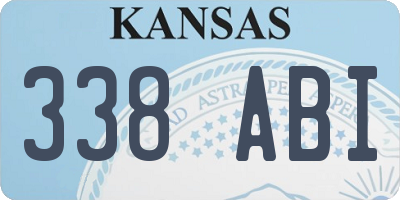 KS license plate 338ABI
