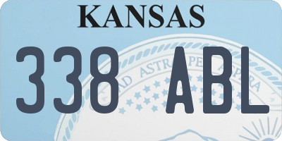 KS license plate 338ABL