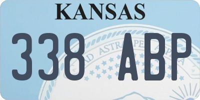 KS license plate 338ABP