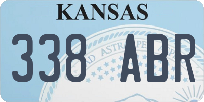 KS license plate 338ABR