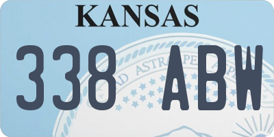 KS license plate 338ABW