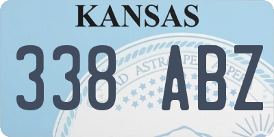 KS license plate 338ABZ