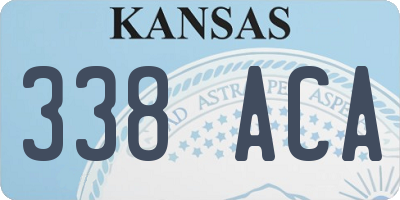 KS license plate 338ACA