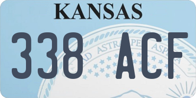 KS license plate 338ACF