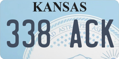 KS license plate 338ACK
