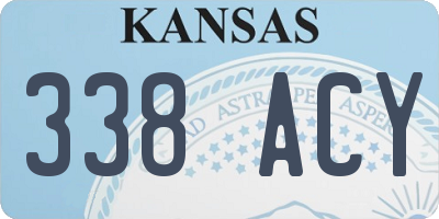 KS license plate 338ACY