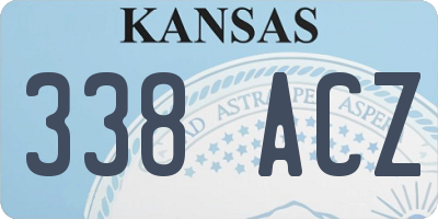 KS license plate 338ACZ
