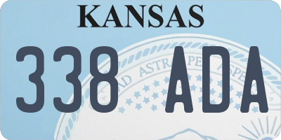 KS license plate 338ADA