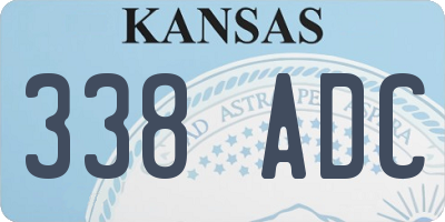 KS license plate 338ADC