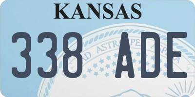 KS license plate 338ADE