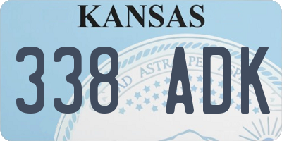 KS license plate 338ADK
