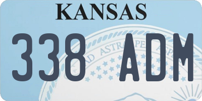 KS license plate 338ADM