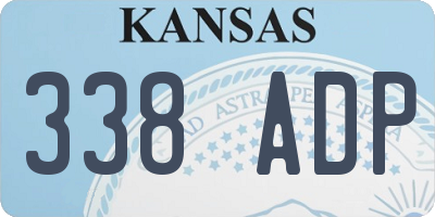 KS license plate 338ADP