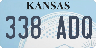 KS license plate 338ADQ