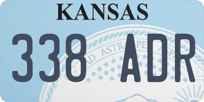 KS license plate 338ADR