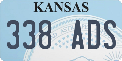 KS license plate 338ADS